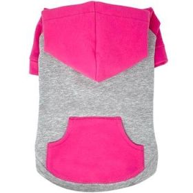 Color-Block Flex Fit Hoodie - Pink on Gray
