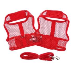 Cool Mesh Dog Harness - Solid Red
