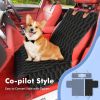 Dog Car Seat Cover for Back Seat, Back Seat Cover for Dogs, Scratchproof Car Hammock for Dogs with Mesh Window,Dog Seat Belt