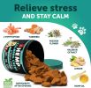 Hemp Calming Chews for Dogs Dog Anxiety Relief Treats with Hemp Oil Turmeric Valerian Ginger Health and Wellness Supplements for Dogs Hip and Joint Su