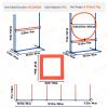 VEVOR Dog Agility Training Equipment 4 PCS Set with Hurdles Jump Ring Pause Box