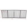 Pet Gate - Dog Gate for Doorways, Stairs or House ‚Äì Freestanding, Folding, brown, Arc Wooden