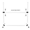 4 Pack Adjustable Dog Agility Jumps with Carry Bag Exercise Dog Jumping Hurdles for Indoor Outdoor Dog Agility Course Game, White