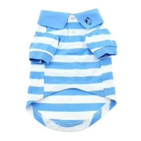 Polos Striped - Blue Niagra & White