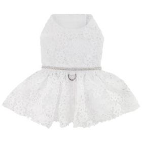 White Lace Dog Wedding Dress