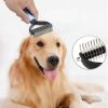 Grooming Brush For Pet Dog Cat Deshedding Tool Rake Comb Fur Remover Reduce 2-Side Dematting Tool For Dogs Cats Pets Grooming Brush Double Sided Shedd